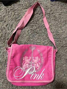 PINK Victoria's Secret Pink Canvas Crossbody Messenger Bag